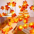 1Pc Maple Leaf Fairy String Light – 2M 20 LED Battery Operated Decor for Holiday & Outdoor Use.