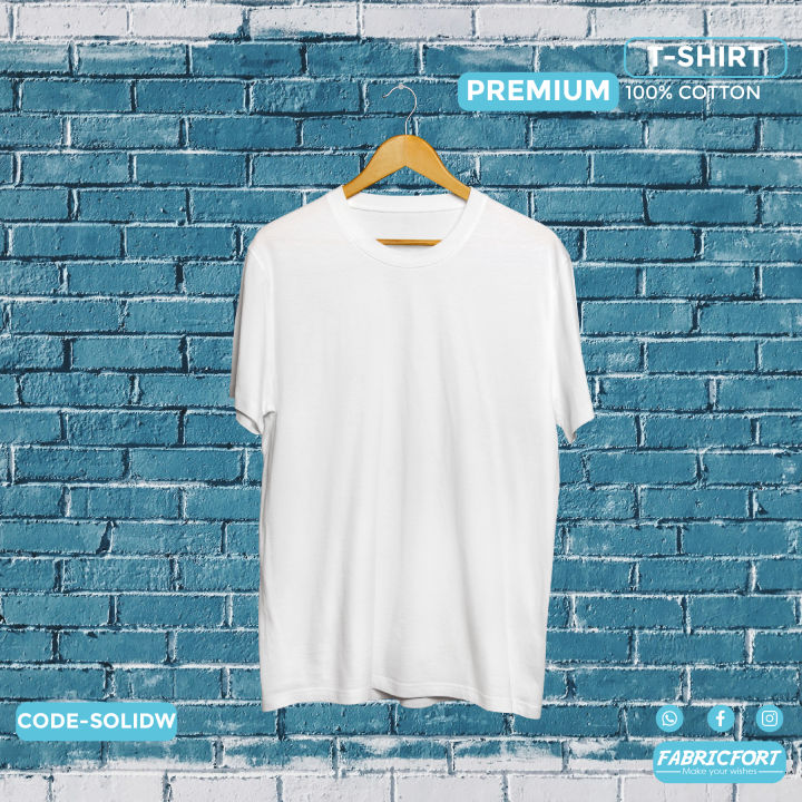 Fabric%20Fort%20Half%20Sleeve%20Solid%20Cotton%20T-shirt%20For%20Men%20and%20Women%20-%20Image%202