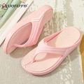 Luofu luofu flip-flops couples wear new thick-soled clips and toe sandy beach seaside splints outside the summer. 