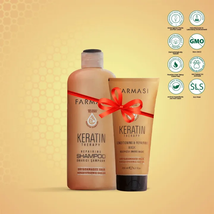FARMASI%20KERATIN%20THERAPY%20DAMAGE%20REPAIRING%20SHAMPOO%20with%20Hair%20Mask%20-%20Image%202