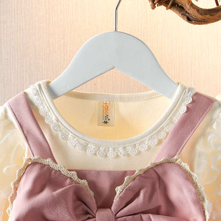 Girl's%20New%20One%20Year%20Old%20Girl%20Fashionable%20Children's%20Princess%20Dress%20Baby%20Clothes%20Autumn%20-%20Image%202