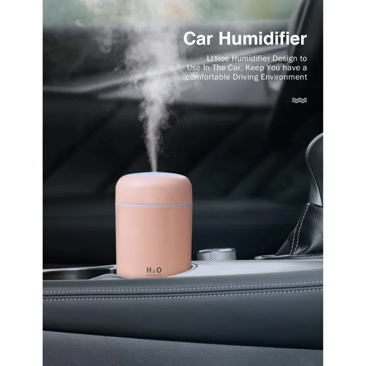 Air Humidifier USB Mini Portable Aroma Essential Oil Diffuser Perfume Sprayer Purifier Atomizer LED Light for Home Car.