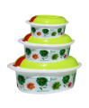 Plastic Food Storage Container Box With Lids - 3pes Set. 
