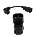 IEC Male C14 to Up Right Angled 90 Degree IEC Female C13 Power Extension Adapter with 18cm IEC 320 90 Degree C13 3 Pin Female to C14 3 Pin Male PDU Power Supply Extension Cord.
