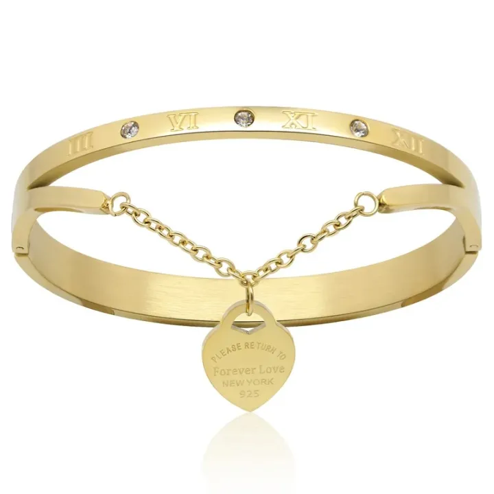 Design%20Luxury%20Brand%20Bracelet%20Women%20Hanging%20Heart%20Label%20Forever%20Love%20Pulseira%20Titanium%20steel%20Bangle%20Bracelets%20For%20Women%20Jewelry%20-%20Image%202