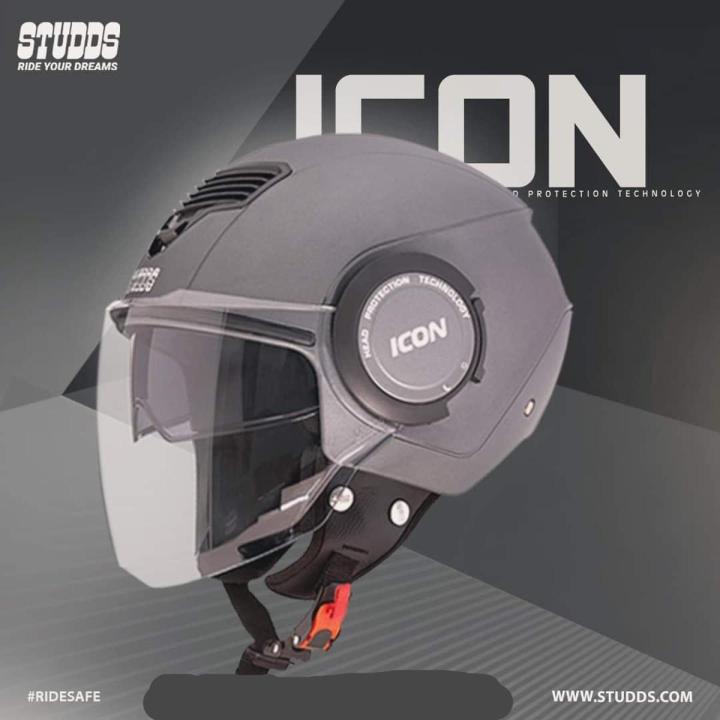 STUDDS ICON HELMET - OPEN FACE Cetified Best Quality Helmet