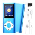 MP3 Music Player with Bluetooth 5.0, Portable HiFi Music Player E-Book Player for Kids (Blue). 