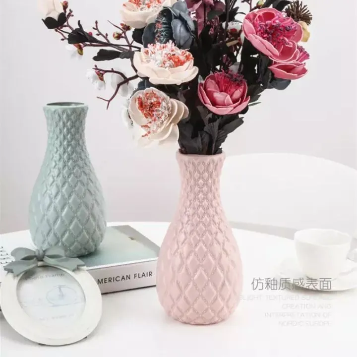 Nordic%20style%20diamond%20pattern%20vase%20fake%20plastic%20flower%20vase%20pot%20home%20decoratio(1psc)%20-%20Flower%20Vase%20-%20Image%204