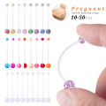 10-50PC 14G Pregnancy Belly Button Rings Flexible Bioplast Sport Maternity Belly Navel Retainer Industrial Earring Body Piercing. 