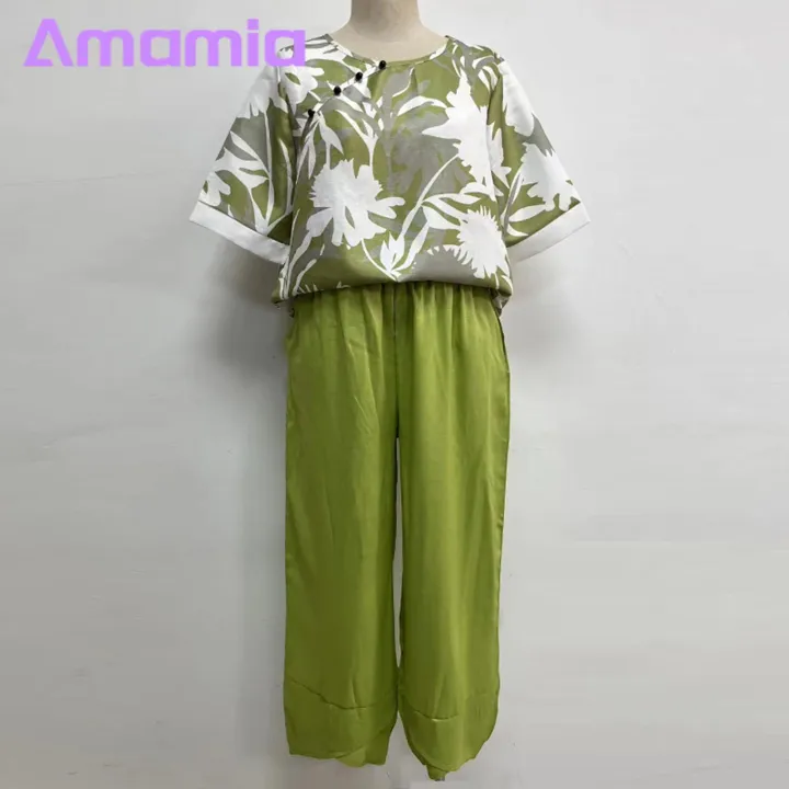 Amamia%20Blouse%20Trousers%20Round%20Neck%20Flower%20Print%20Pullover%20Top%20Pants%20-%20Image%207