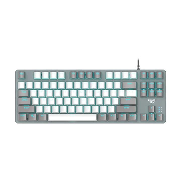 AULA%20F3287%20Wired%20TKL%20Rainbow%20Mechanical%20Gaming%20Keyboard,%2080%25%20Compact%20Tenkeyless%2087%20Keys%20Layout%20w/Tactile%20Blue%20Switches,%20White%20&%20Grey%20Mixed-Color%20Keycaps,%20Programmable%20Macro%20Keys%20-%20Image%206