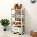 Kitchen Space Saving Design Shelf & Micro Oven Organizer with Kitchenware Rack.