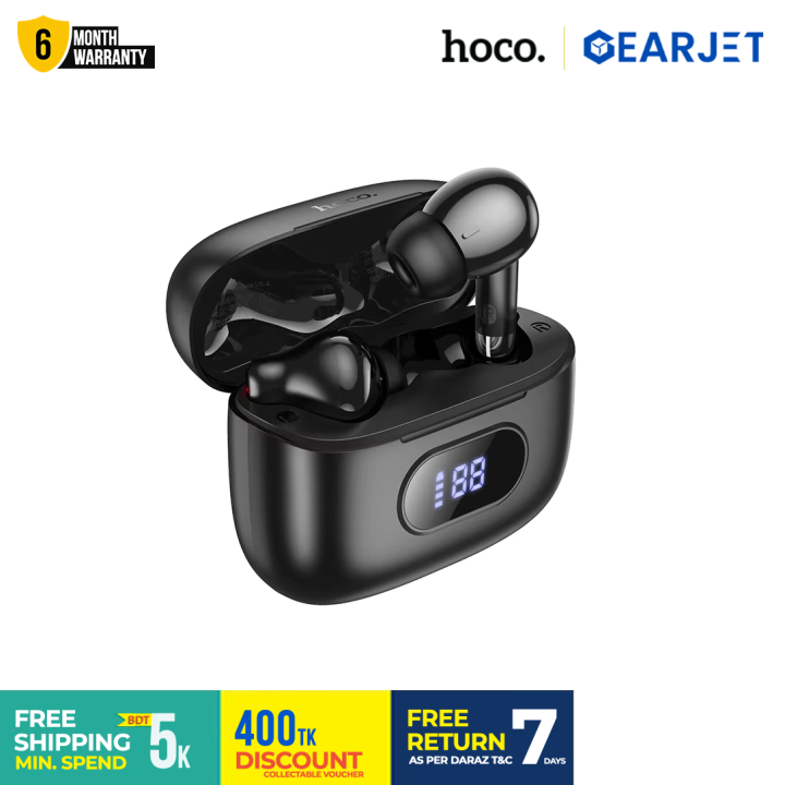 Hoco EQ2 Plus Wireless Earbuds BT 5.4 LED Display Smart Touch Control ...