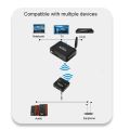 2.4G Wifi Wireless Audio Transmitter and Receiver 50M Wireless Music Audio Adapter Support Dolby 3.5mm for TV PC DVD Headphone. 