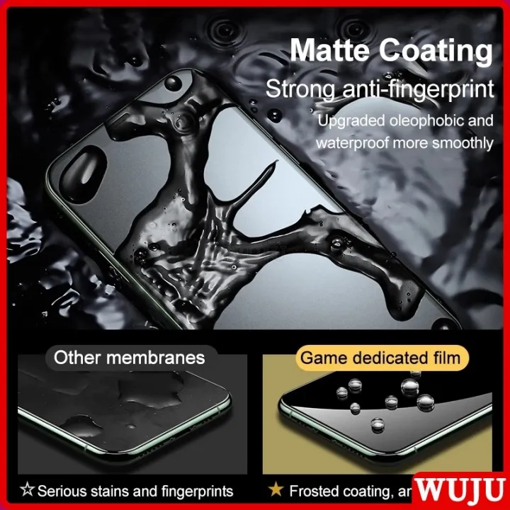 WUJU%20999D%20Matte%20Anti-fingerprint%20Full%20Cover%20Tempered%20Glass%20For%20iPhone%2011%2012%2013%20Pro%20Max%2012%2013%20mini%20XS%20Max%20X%20XR%207%208%206%206S%20Plus%20SE%20No%20Fingerprint%20Matte%20Tempered%20Glass%20Screen%20Protector%20Film%20-%20Image%207