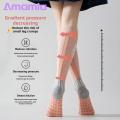 Anti-pilling Compression Socks Cozy Knee-length Winter Socks with Massage Soles for Women Anti-slip High Elasticity Warm Comfortable Yoga Stockings for Jogging Buyers' Favorite Compression Calf.