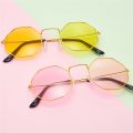 2023 Luxury Round Colors Sunglasses Women Metal Curved Temples Eyewear Ocean Rimless Fashion Sun Glasses Ladies UV400. 