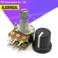 5Sets 5PCS+5PCS WH148 B1K ~ B1M ohm 1K 2K 5K 10K 20K 6Pin 15mm 10K 3 Terminal Linear Taper Rotary potentiometer for Arduino. 