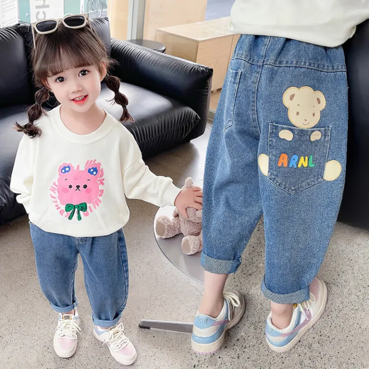 Girls'%20jeans%202024%20spring%20and%20autumn%20new%20children's%20loose%20Korean%20version%20of%20the%20baby%20foreign%20casual%20Korean%20version%20of%20the%20fashion%20pants%20-%20Image%207