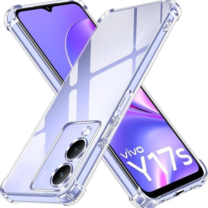 For vivo Y17s Premium Silicone Case Crystal Clear Soft TPU Ultra-Thin Transparent Flexible Protective Mobile Phone Back Cover