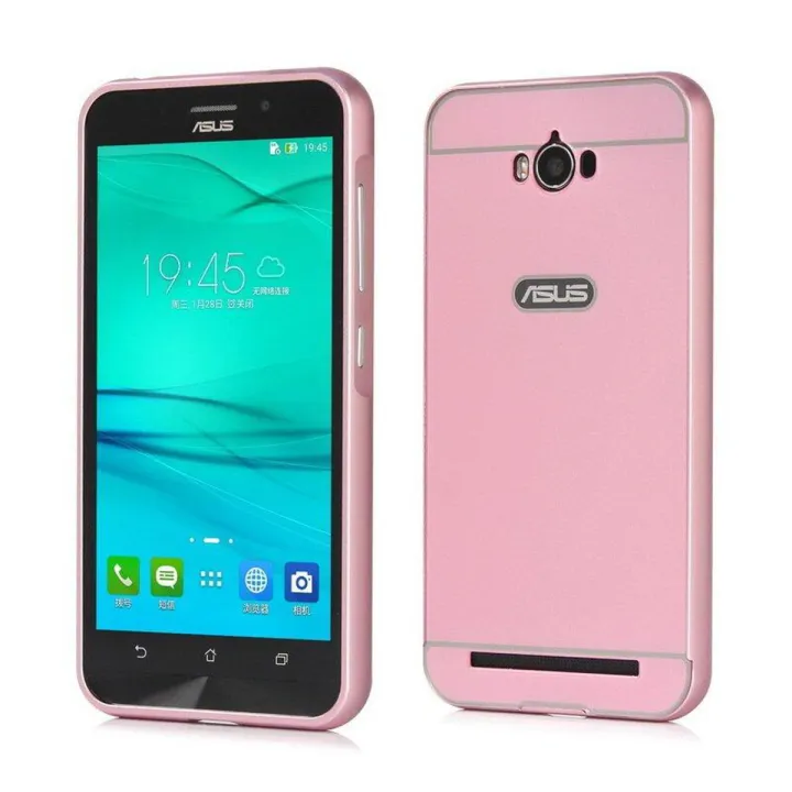 For Asus Zenfone 2 Laser ZE500KL PC Back Cover Metal Bumper Frame Case For Asus Zenfone 2 Laser ZE500KL(Color:Pink)