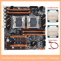 Motherboard Support DDR4 ECC Memory Computer Motherboard+2XE5 2650 V3 CPU+Switch Cable.