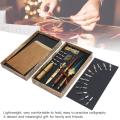 Feather Pen Kit Set Calligraphy Writing Drawing Quill Dip Vintage Art Craft Collection.