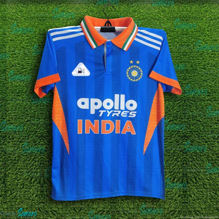 India Jersey 2026/27 Premium Collar Polo Cricket Jersey For Men - Half Sleeve polo - India Cricket Jersey 2026