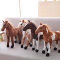 30cm Simulation Horse Plush Toys Cute Stuffed Animal Zebra Doll Soft Realistic Horse Toy Kids Birthday Gift. 