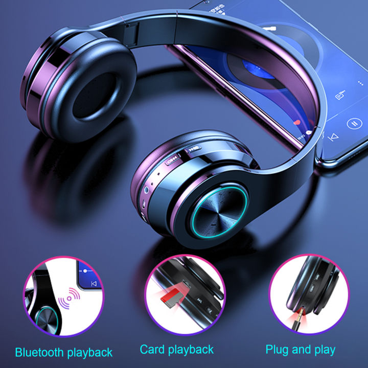 Wireless%20Headset%20T6%20TWS%20Universal%20Over%20Ear%20Headphone%20Dual%20Earbuds%20Bass%203D%20Stereo%20Sport%20Bluetooth%20Headset%20Foldable%20with%20RGB%20Game%20Colorful%20Breathing%20Lights%20-%20Image%203