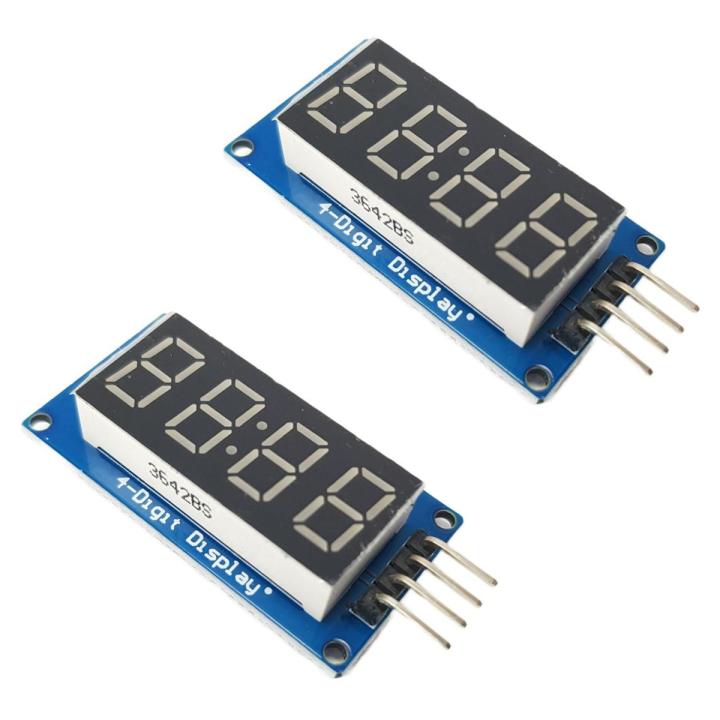 TM1637 4-Digit 7-Segment Display with Arduino 4 -Digit Digital Tube Display Module LED Brightness Can Be Adjusted With The Clock Accessories, The Building Block TM1637 Driver