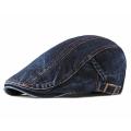 four seasons Denim Solid Newsboy Caps Men Washed Flat Peaked Cap Women Painter Beret Hats 16.