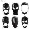 Unisex Latex Hood Mask Shiny Bronzing Open Mouth Hole Headgear Headpiece Full Face Mask Hood Role Play Costume Latex Headgear. 