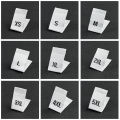 500Pcs Clothing Size Label Black Text White Garment Clothes T Shirt Dress Cloth Fabric Label Tag XS S M L XL 2XL 3XL 4XL 34*12mm Amour zii. 