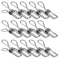 Durable 24 Pcs Stainless Steel Wire Clip, Multi-Function Clip, Utility Clip Pins Hanging Clip Office Fastener, Metal Wire Clip for Clothes Clothes Drying. 