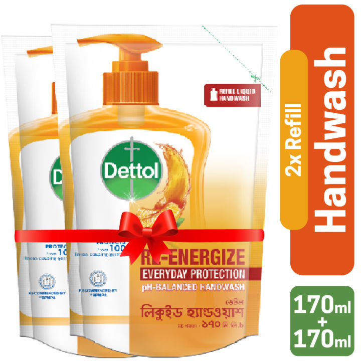 Dettol Handwash Reenergize Refill Double Pack (170ml x 2)