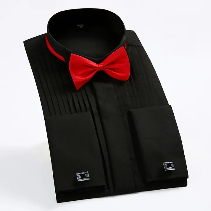 Men's%20French%20Cuff%20Tuxedo%20Shirt%20Solid%20Color%20Wing%20Tip%20Collar%20Shirt%20Men%20Long%20Sleeve%20Dress%20Shirts%20Formal%20Wedding%20Bridegroom%20Shirt%20-%20Image%203