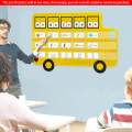 Bus Pocket Chart Durable Classroom Organizer Teaching Supplies for Preschool Learning Homeschool.