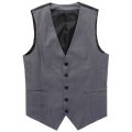 Pure Cot High-quality Goods High-end Wedding Dress and Groom Pure Color Suit Vest Men / Black Grey Slim Business Suits Vest Male. 