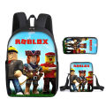 Figure custom Blois Game Week school bag three-piece set Roblox side primary and secondary school backpack shoulder bag pencil case to come. 