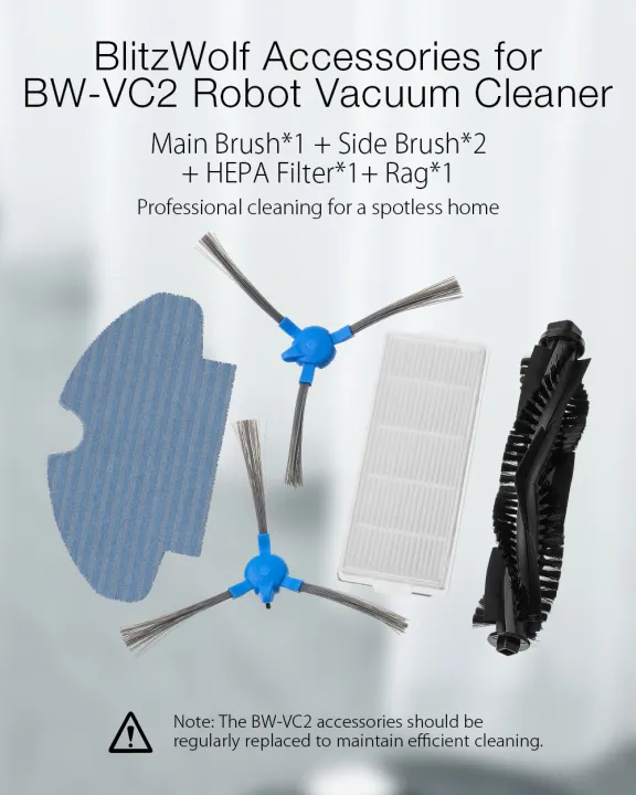 5pcs%20BlitzWolf%20Vacuum%20Cleaner%20Replacements%20for%20BW-VC2%20Robot%20Vacuum%20Cleaner%20Main%20Brush*1%20Side%20Brushes*2%20HEPA%20Filter*1%20Rag*1%20-%20Image%204