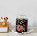 Cartoon Crayon Shin-Chan Crocodile Glass Hexagonal Cup Cola Cup Heat-Resistant Glass Milk Juice Cup Girls Creative Giftscosplay. 
