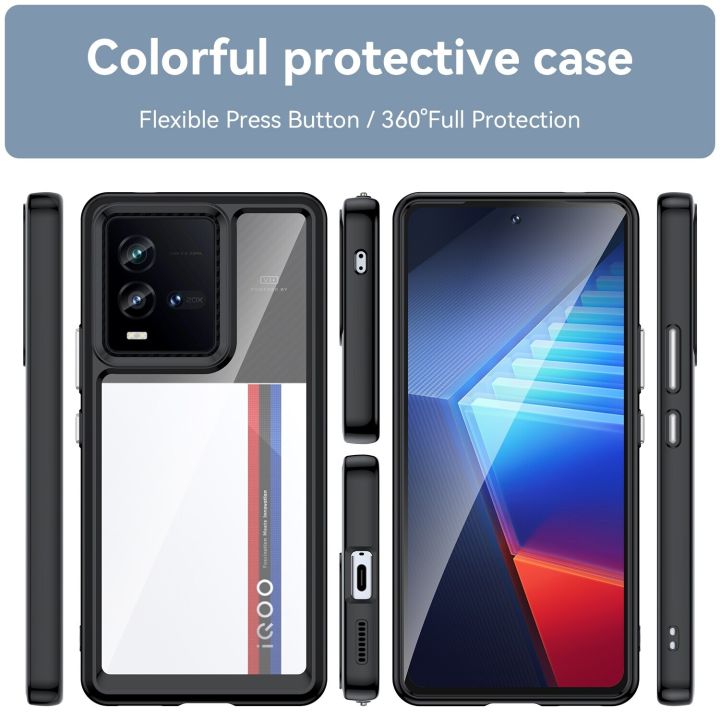 xprmy%20for%20Vivo%20iQOO%2010%20/%20Vivo%20iQOO%209T%20Case%20Shockproof%20Candy%20Silicone%20Soft%20TPU%20Back%20PC%20Protective%20Phone%20Cover%20-%20Image%203