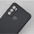 Motorola Moto G31, Slim Fit Silky And Soft Touch Finish Silicone Matte Finish TPU - Black (With Logo). 