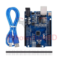 Arduino UNO R3 SMD Board with CH340 USB Chip | ATmega328P Microcontroller | Compatible with Arduino IDE for Robotics, IoT & DIY Projects. 