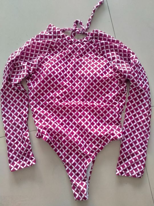 AliExpress%20Europe%20and%20the%20United%20States%202022%20New%20Long%20Sleeve%20One-piece%20Swimsuit%20Plaid%20Snake%20Print%20Swimsuit%20Cross%20Border%20Amazon%20Bikini%20Women%20-%20Image%202