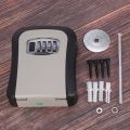 Key Lock Box Wall Mounted Aluminum alloy Key Safe Box Weatherproof 4 Digit Combination Key Storage Lock Box Indoor Outdoor.