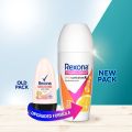 Rexona VITAMIN + BRIGHT Roll On Deodorant Vit C + Anti-Stain 45ml (Reduces dark marks). 