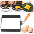 Non-Stick Egg Ring Square-Shaped Stainless Steel Pancake Mold Omelet Maker for Home Cooking Breakfast Prep Diy Muffins Food Presentation Culinary Enthusiast. 