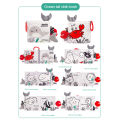 【3C VictoryEagle】Baby Early Education Toy, Cartoon 3D Tails Soft Crinkle Cloth Book for Girls, Boys.